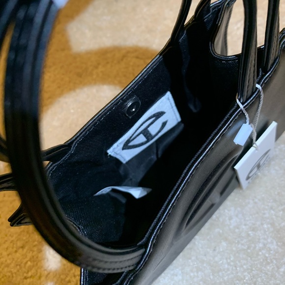 Telfar Small Black Shopping Tote Bag - Picture 6 of 7